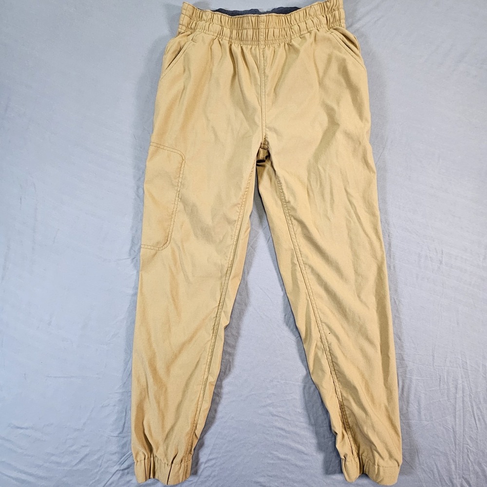 prAna Jogger Pants Small Elastic Waist Tapered Leg Pockets Khaki Beige Unisex